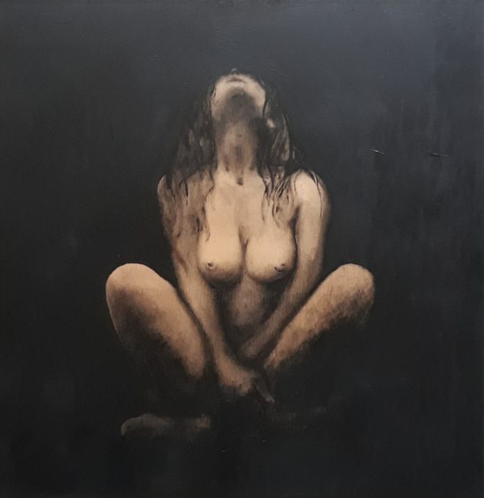 Картина под названием "Series nude #11" - Dzmitry Vasilenka, Подлинное произведение искусства, Акрил
