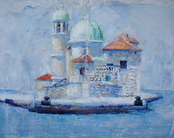 Painting titled "Gospa od Skrpjela -…" by Dzogaz, Original Artwork, Oil