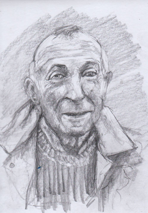 Drawing titled "Portrait eines Mane…" by Dzogaz, Original Artwork, Graphite