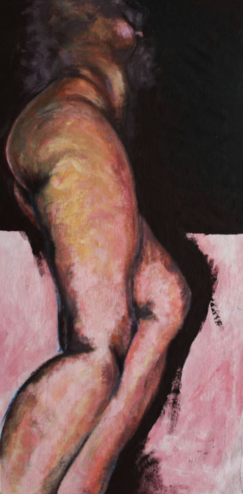 Painting titled "A Lyrical Flesh" by Dzovig Arnelian, Original Artwork, Acrylic