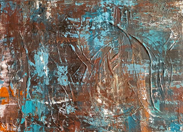 Картина под названием "In former times" - Елена Епифанцева, Подлинное произведение искусства, Акрил Установлен на Деревянная…