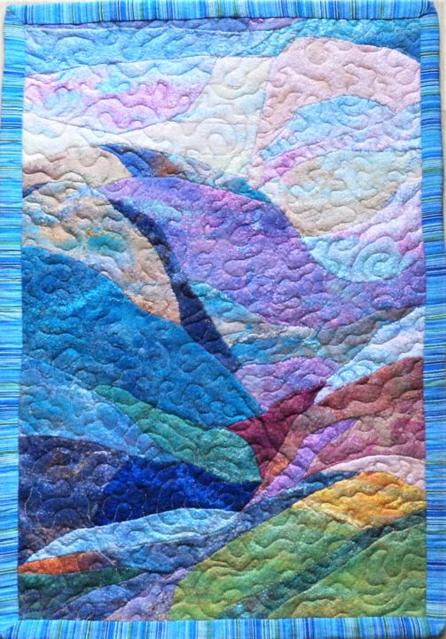 Art textile intitulée "Noon" par Elena Potapova, Œuvre d'art originale, Patchwork