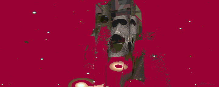 「The Infrared Launch」というタイトルのデジタルアーツ Seyyed Mohsen Shahidiによって, オリジナルのアートワーク, 3Dスカルプティング