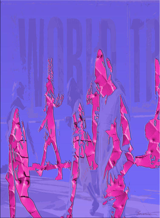 Digitale Kunst getiteld "The Pink Rush" door Seyyed Mohsen Shahidi, Origineel Kunstwerk, 2D Digital Work
