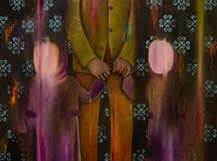 Painting titled "The Twins" by Alba, Original Art, Oil