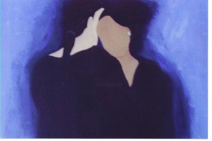 Malerei mit dem Titel "Love Knows No Color" von Chaundra Saenz, Original-Kunstwerk