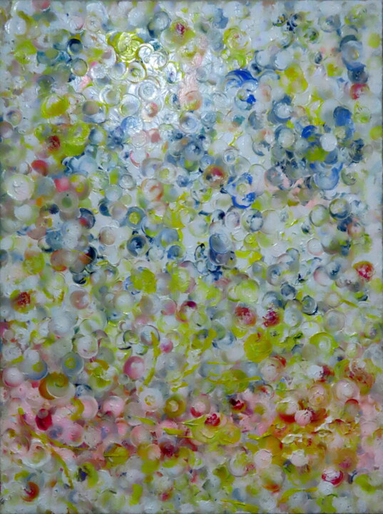 Painting titled "Oyster Shells" by Ebedes, Original Artwork, Acrylic Mounted on Wood Stretcher frame
