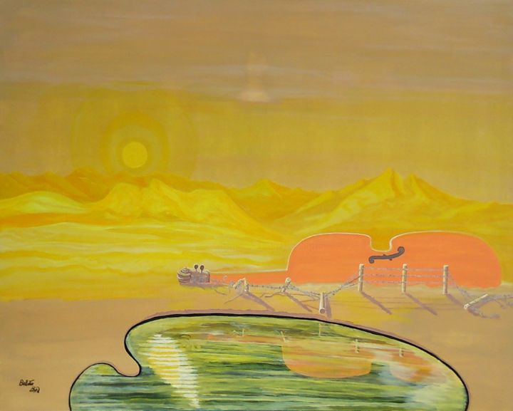 Peinture intitulée "No country for an a…" par Belattar, Œuvre d'art originale, Acrylique