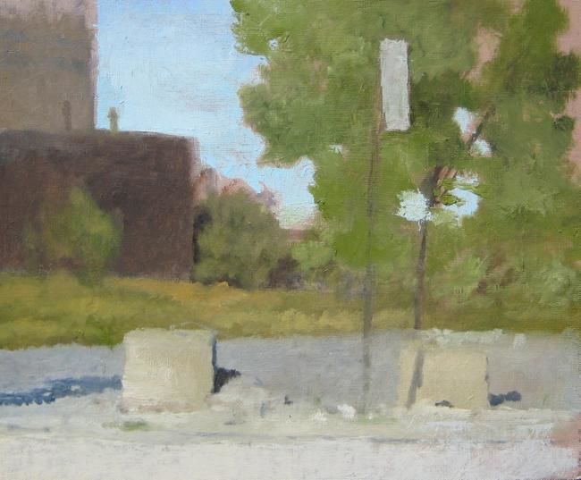 Painting titled "Concrete blocks" by Eb, Original Artwork