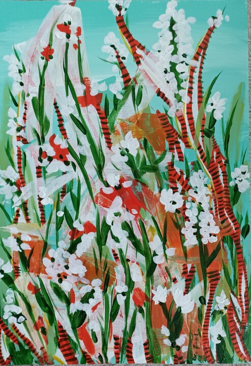 Painting titled "Spring" by Ebru Süsoy Şimşek, Original Artwork, Acrylic