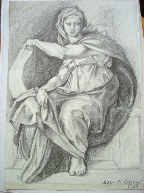 "from Michelangelo" başlıklı Tablo Ebru Duvenci tarafından, Orijinal sanat