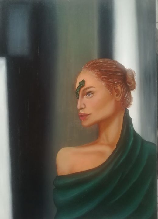 Painting titled "Mala" by Ebru Yılmaz, Original Artwork, Oil