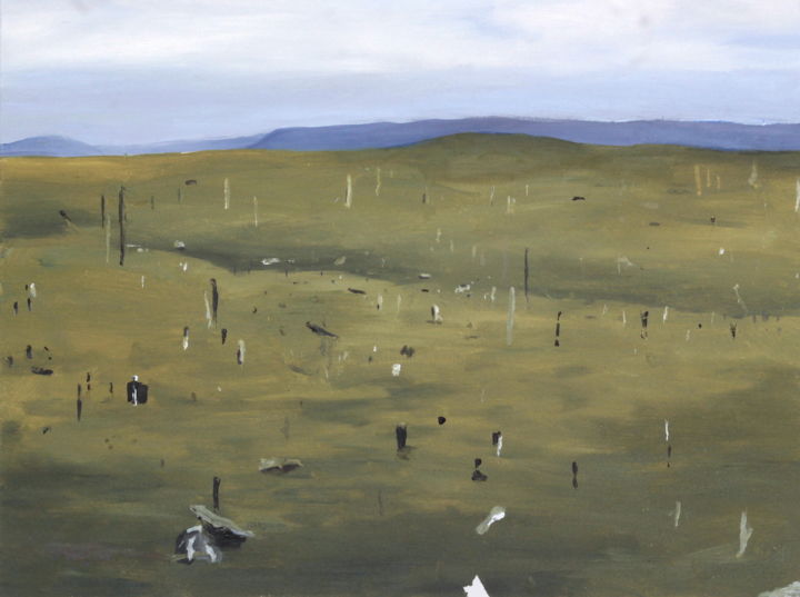 Pintura intitulada "Field" por Eduardo Baltazar, Obras de arte originais, Acrílico