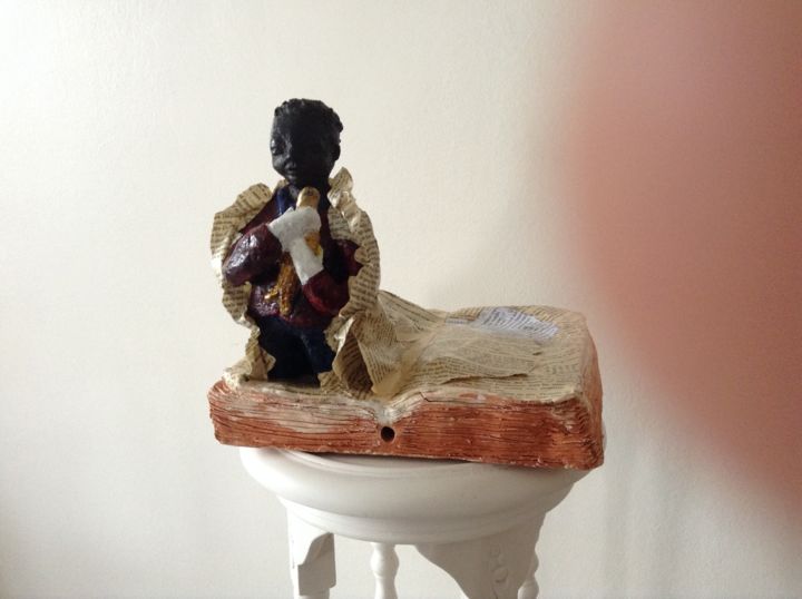Sculpture intitulée "Sortie tout droit d…" par Edith Chitrit, Œuvre d'art originale, Terre cuite