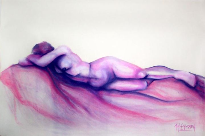 Dessin intitulée "desnudo" par Paula Echarren, Œuvre d'art originale