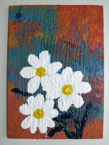 Картина под названием "Daisies" - Codina, Подлинное произведение искусства