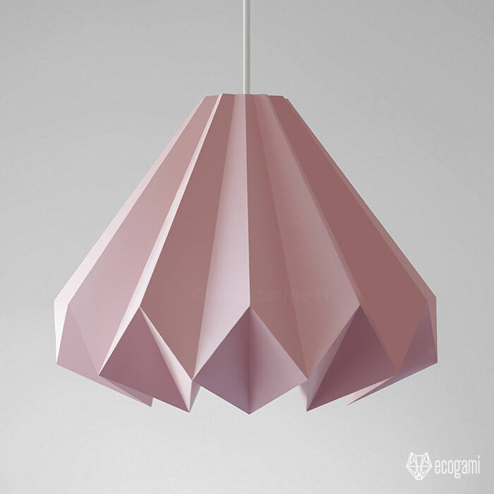 Diseño titulada "Lampe de plafond en…" por Ecogami, Obra de arte original, Papel