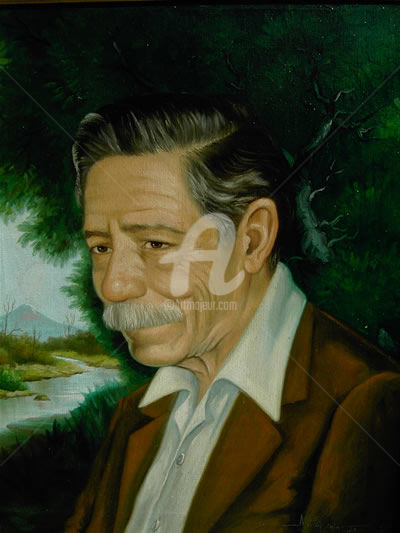 Ζωγραφική με τίτλο "Don Otilio" από J. Martin Rojas H., Αυθεντικά έργα τέχνης