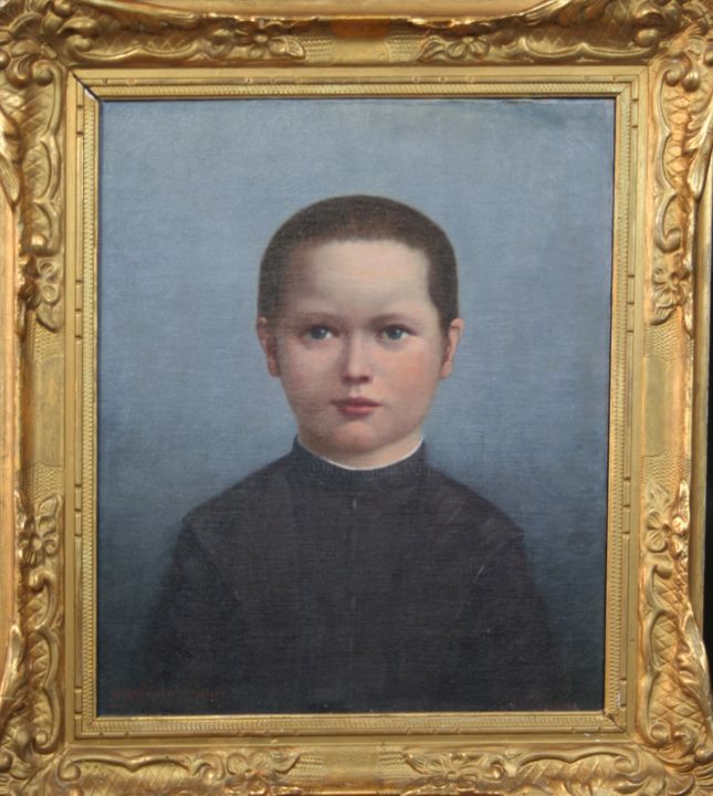 Pintura intitulada "Portrait d'enfant" por Ecole Française Du Xix Ème, Obras de arte originais