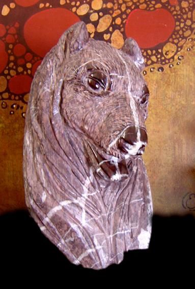 Sculpture titled "Louv-Ourse" by Eczaos, Original Artwork