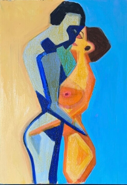 Картина под названием "Hugs for UKRAINE" - Edart, Подлинное произведение искусства, Масло