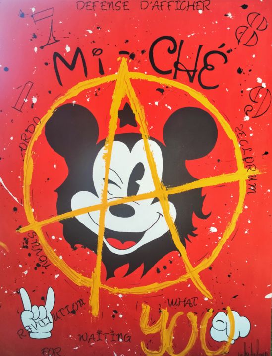 Painting titled "Mi ché" by Whitelove, Original Artwork, Acrylic