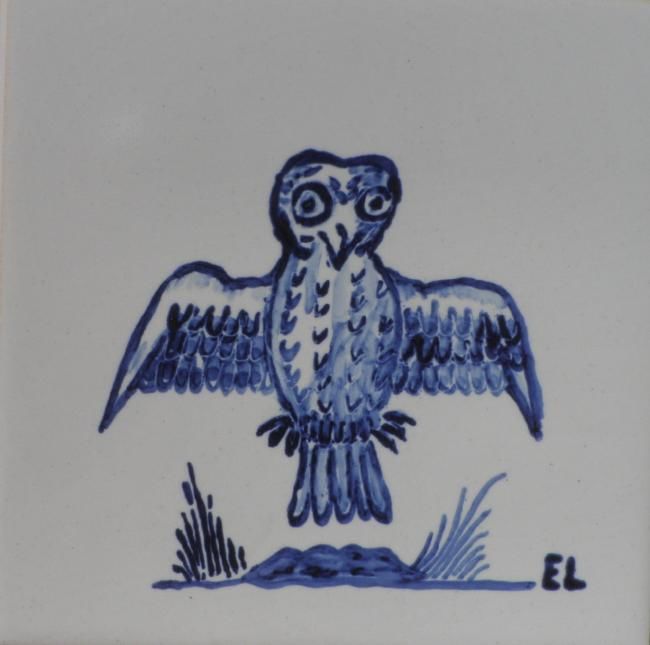 Картина под названием "Owl landing" - Eddy Lagrand, Подлинное произведение искусства, Масло