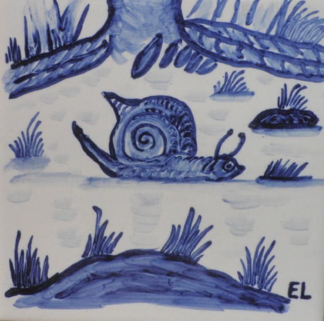 Картина под названием "Snail" - Eddy Lagrand, Подлинное произведение искусства, Масло