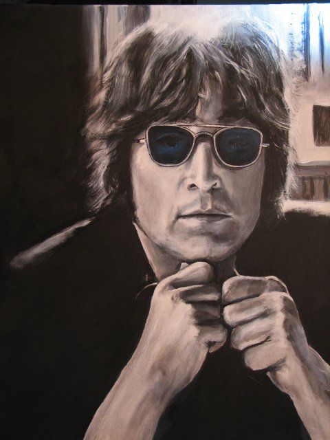 Painting titled "John Lennon" by Edee, Original Art,