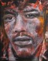 Painting titled "Jimi Hendrix" by Edee, Original Art,