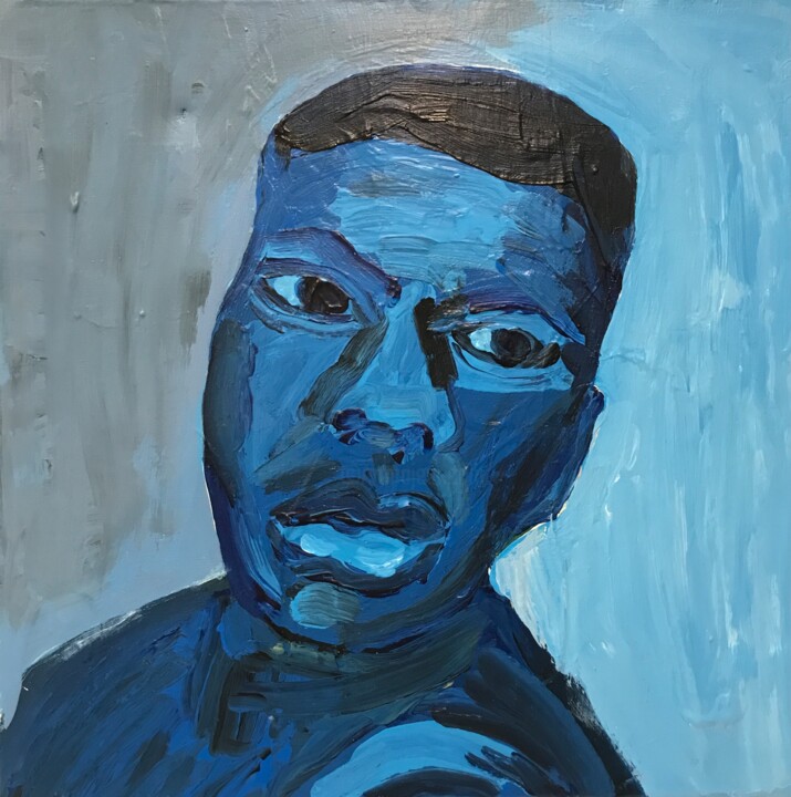 Peinture intitulée "Blue Boy" par Edel Rzepka, Œuvre d'art originale, Acrylique Monté sur Châssis en bois