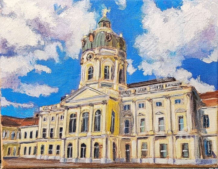 Картина под названием "Schloss Charlottenb…" - Edeleweiss Cobblestone, Подлинное произведение искусства, Масло