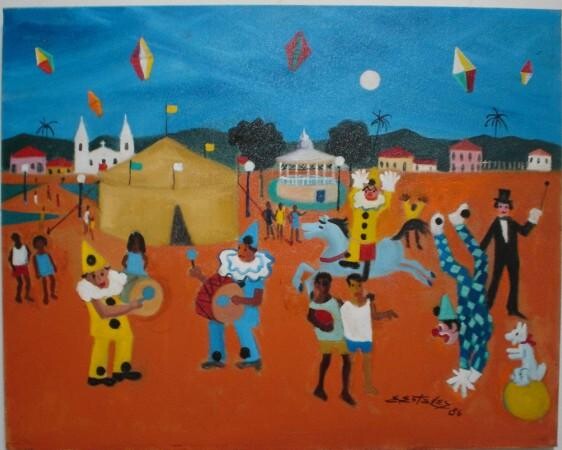 Pintura intitulada "o circo chegou" por Edésio Esteves, Obras de arte originais