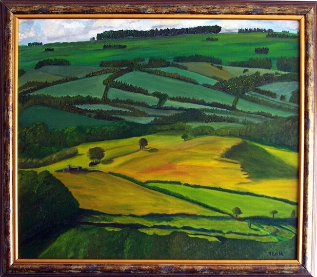 Ζωγραφική με τίτλο "The Conwy Valley" από Edgard Loepert, Αυθεντικά έργα τέχνης, Λάδι