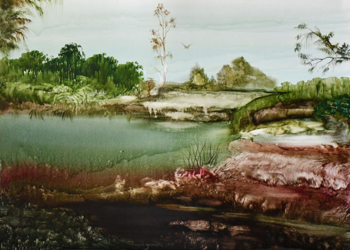 Картина под названием "Перед грозой" - Edgar Papoyan, Подлинное произведение искусства, Масло