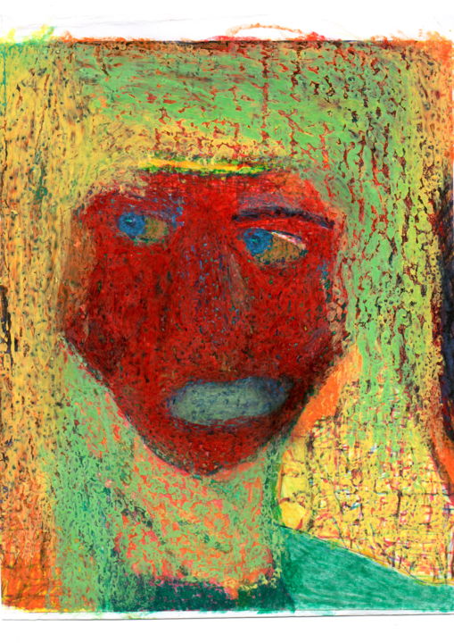 Pittura intitolato "woman portrait 1" da Edi Loshi, Opera d'arte originale