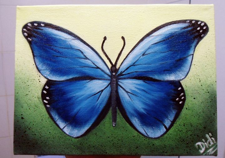 Pintura intitulada "Blue B.jpg" por Didi Artist, Obras de arte originais