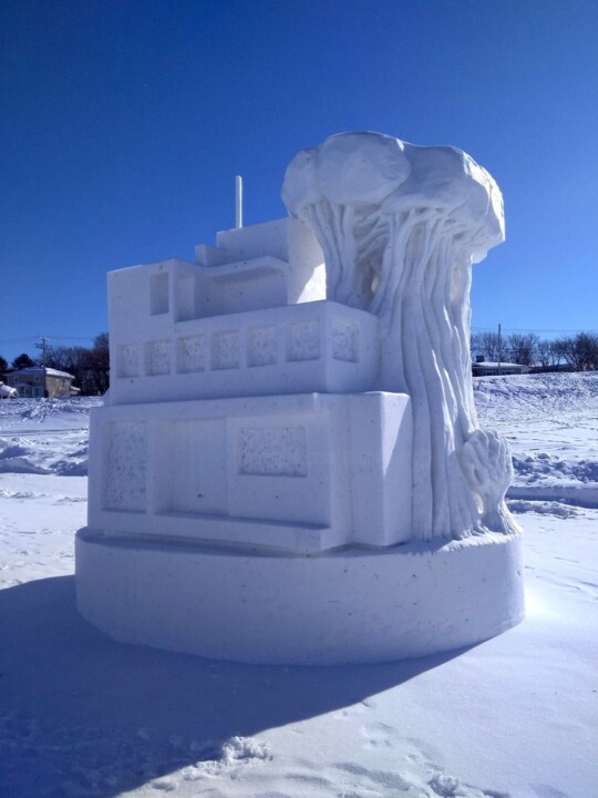 Sculpture titled "La villa Noailles e…" by Edith Bos Boyer (EDITH DONC), Original Artwork, Ice