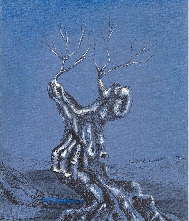 Desenho intitulada "Trognus manus" por Edith Bos Boyer (EDITH DONC), Obras de arte originais, Canetac de aerossol
