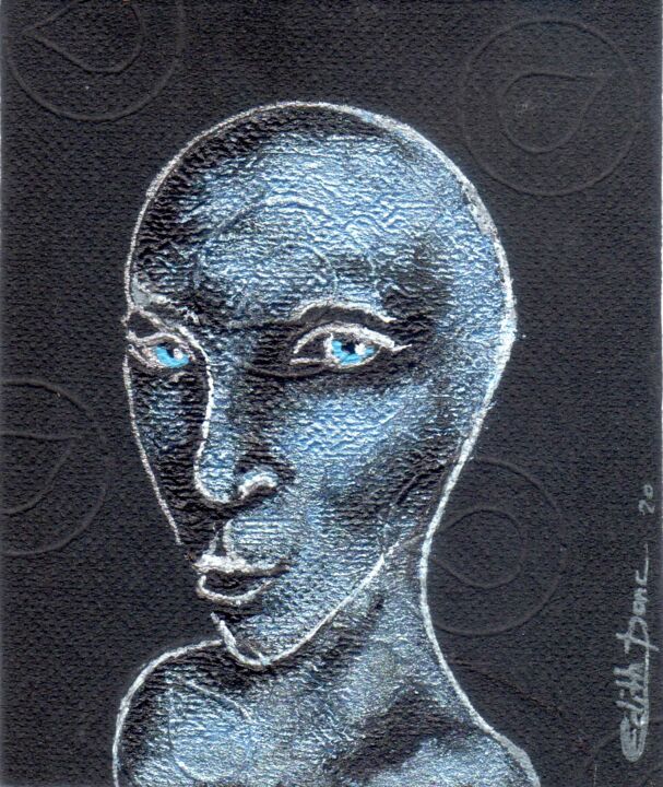 Drawing titled "Sans commentaire" by Edith Donc, Original Artwork, Acrylic