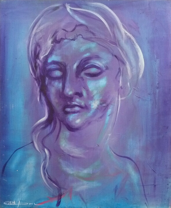 Peinture intitulée "Venus moderne" par Edith Donc, Œuvre d'art originale, Acrylique Monté sur Châssis en bois