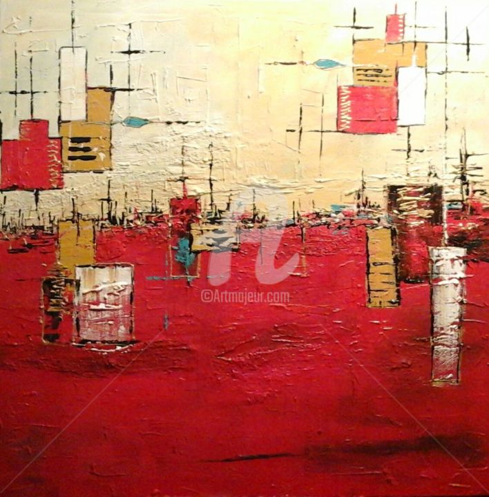 Pintura titulada "ORIGINAL ABSTRAKT M…" por Edith Maurer, Obra de arte original, Acrílico