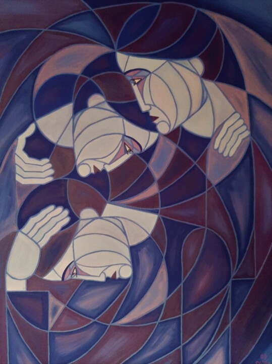 Pintura intitulada "THINKING OF MY LOVE" por Edith Stütz, Obras de arte originais, Óleo