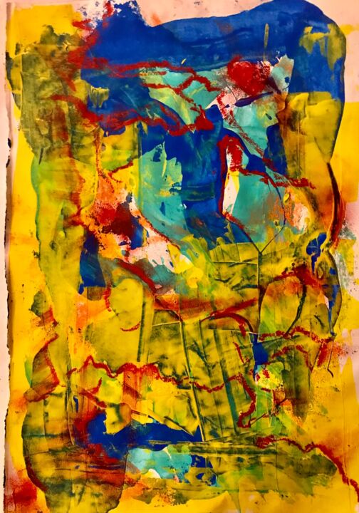 Painting titled "Februar 22" by Edith Touré, Original Artwork, Acrylic
