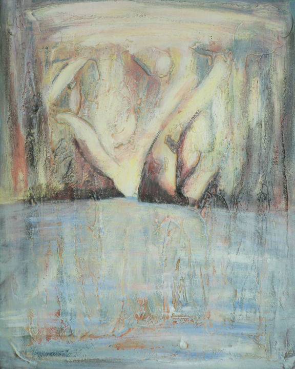 Ζωγραφική με τίτλο "Sendero de luz 3" από Edith Fiamingo, Αυθεντικά έργα τέχνης, Λάδι