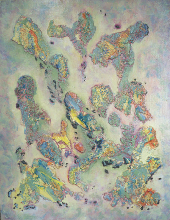Pintura intitulada "Llenando el vacío 2" por Edith Fiamingo, Obras de arte originais, Óleo