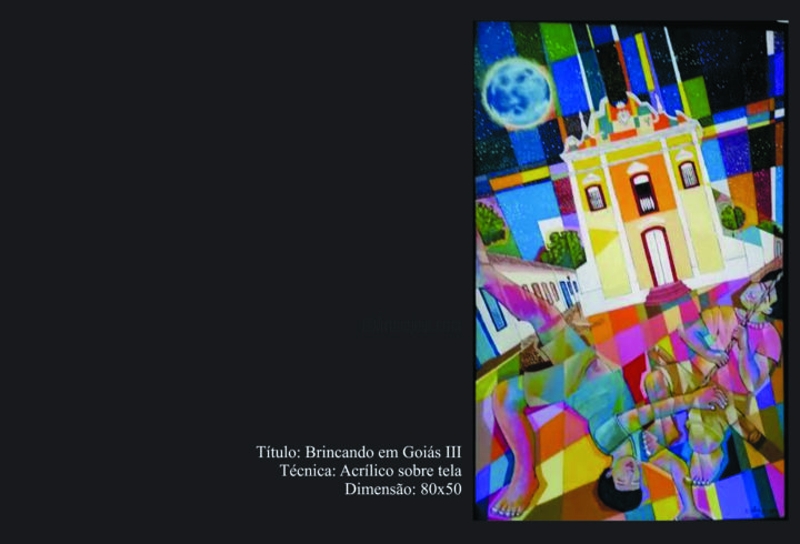 Pintura intitulada "Brincando em Goias…" por E.Oliveira, Obras de arte originais, Acrílico