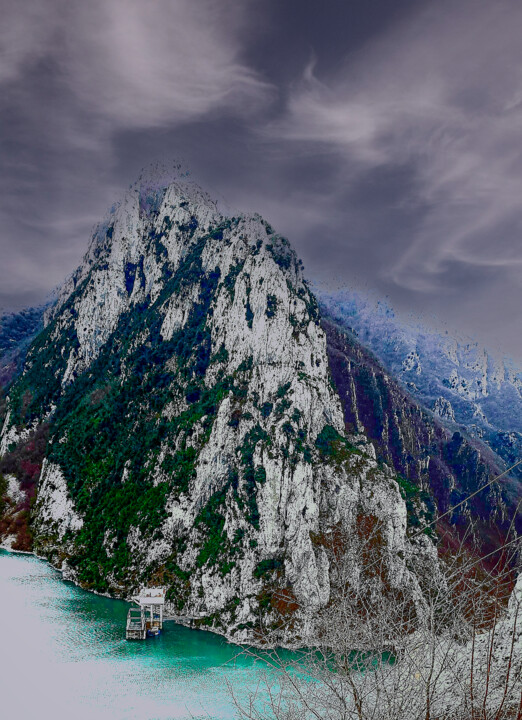 Photography titled "The mountain" by Edmond Agalliu, Original Artwork, Manipulated Photography
