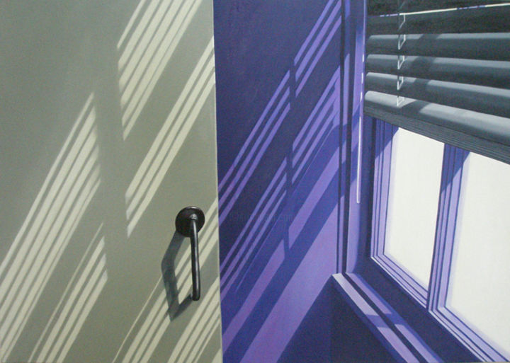 Pintura intitulada "serie-janelas  inte…" por Edna Schonblum, Obras de arte originais, Óleo