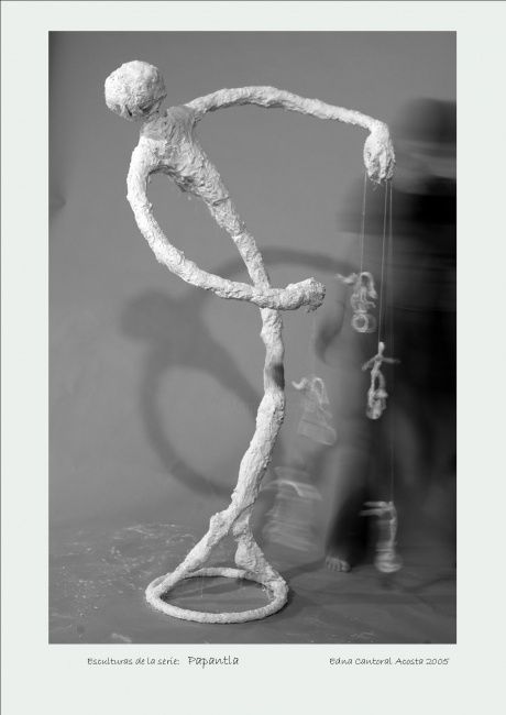 Sculpture intitulée "Papantla" par Edna Cantoral Acosta, Œuvre d'art originale,